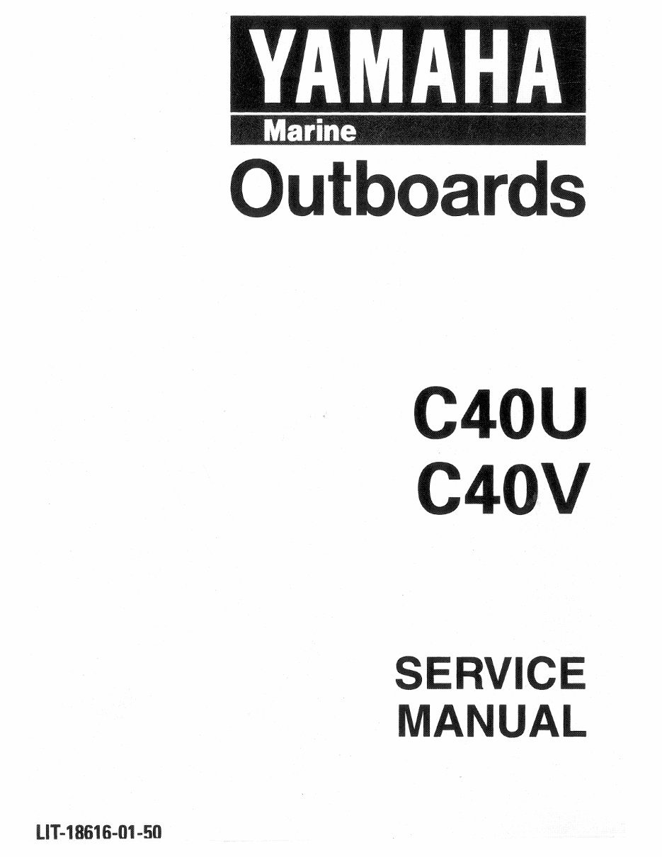 1996 Yamaha C40PLRU Outboard service repair maintenance manual. Factory preview img 1