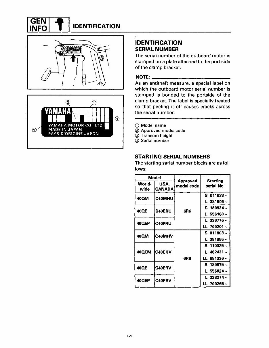 1996 Yamaha C40PLRU Outboard service repair maintenance manual. Factory preview img 9