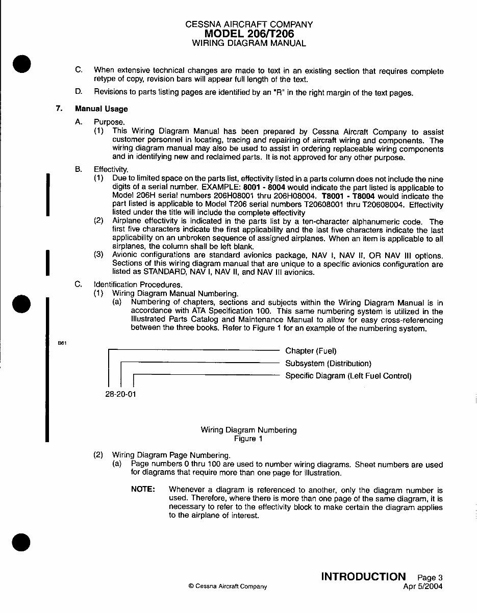 1997-2007 Cessna 206H, T206H Wiring Diagram Manual (Revision 5) preview img 6