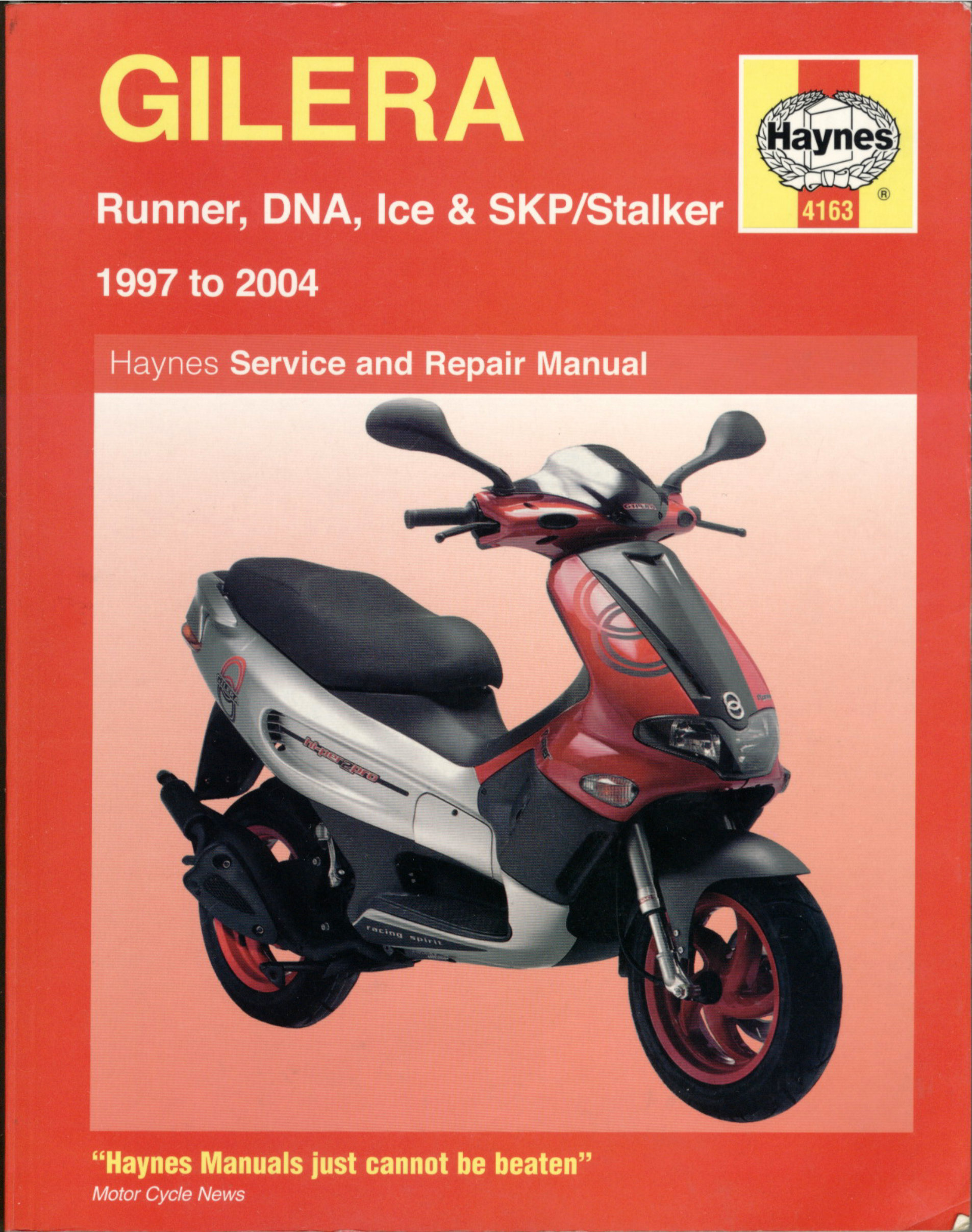 1997-2004 Gilera Scooter (50cc to 200cc) Service & Repair Manual preview img 1