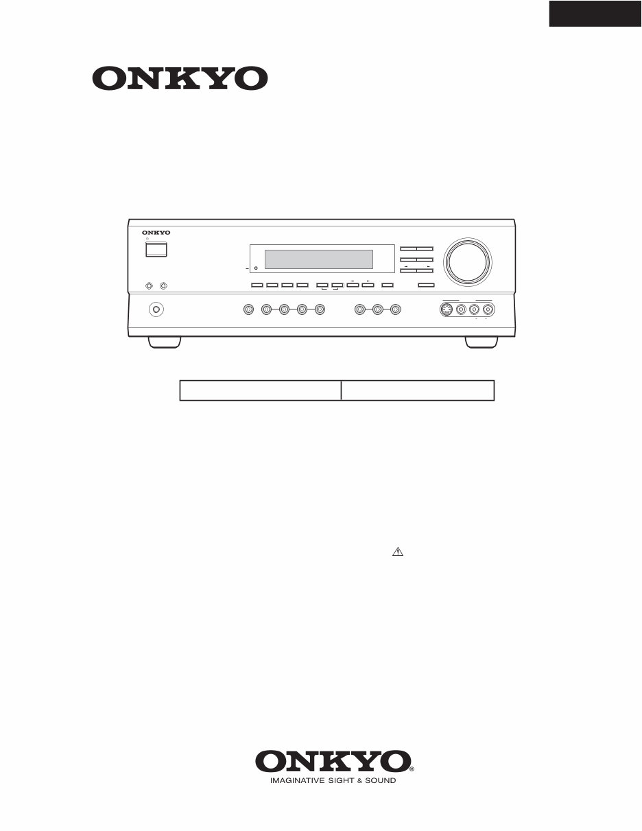 Onkyo HT-R510 AV RECEIVER Service Manual preview img 1