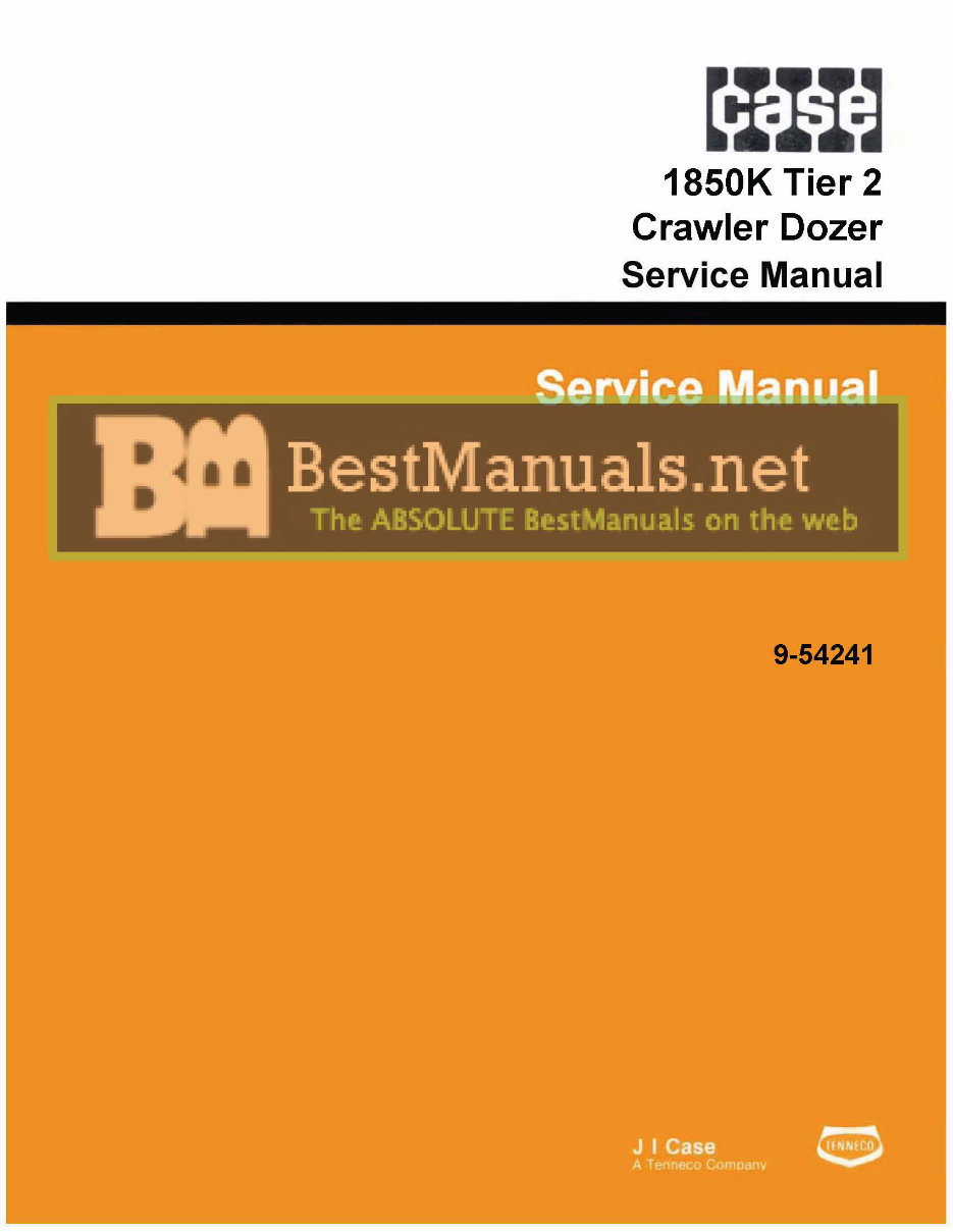 CASE 1850K TIER 2 Crawler DOZER BULLDOZER Service Repair Manual preview img 1