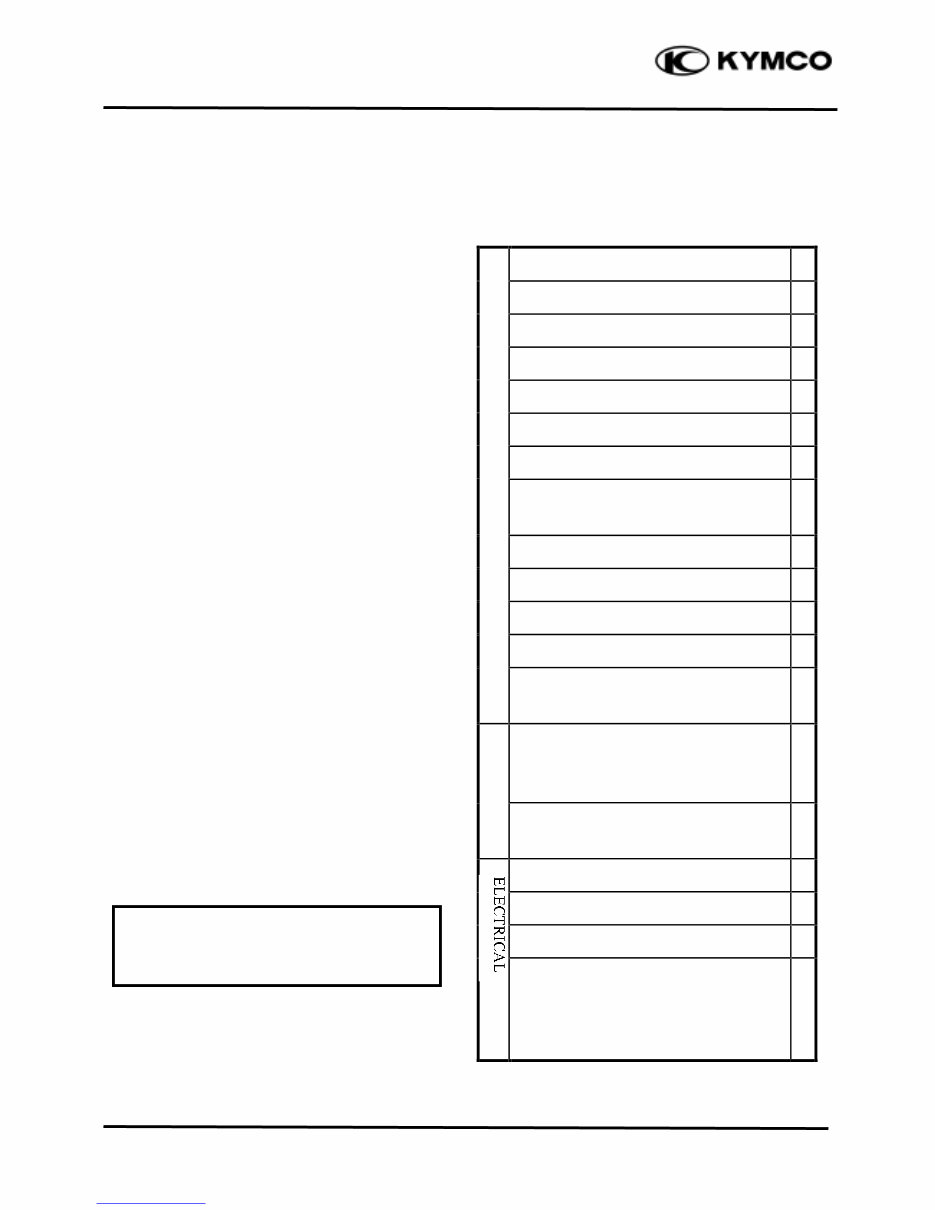 Kymco People 250 repair service manual preview img 2
