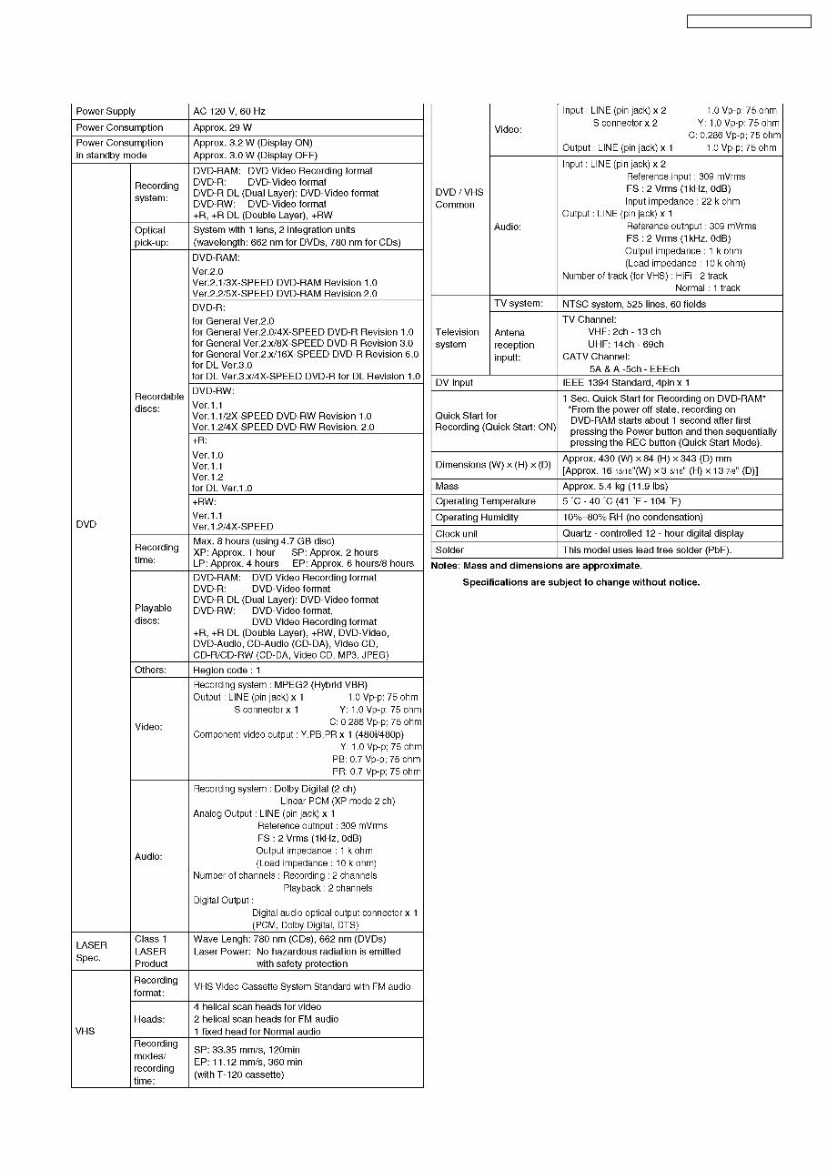 Panasonic DMR-ES35VP Service Manual preview img 9