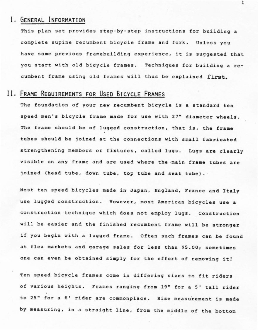 RECUMBENT Bike BICYCLE LOWRIDER Instruction PLANS preview img 2