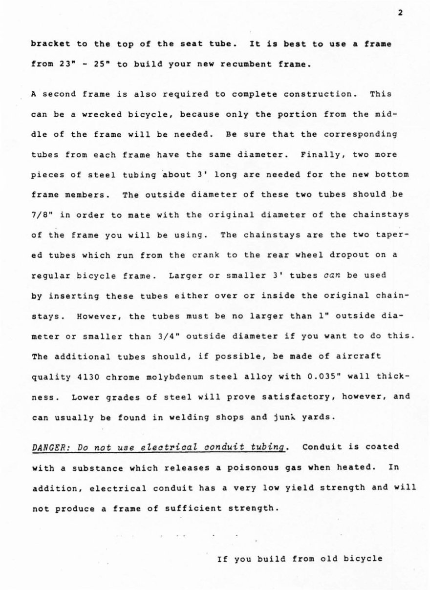 RECUMBENT Bike BICYCLE LOWRIDER Instruction PLANS preview img 3