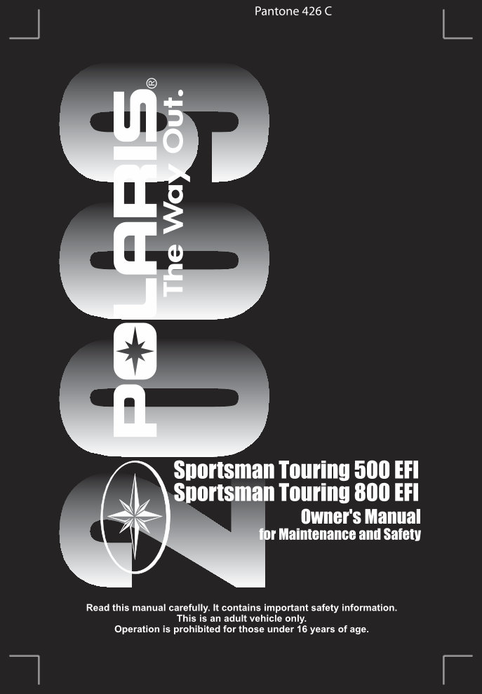 Polaris Sportsman-500-EFI Owners Manual 2009 preview img 1