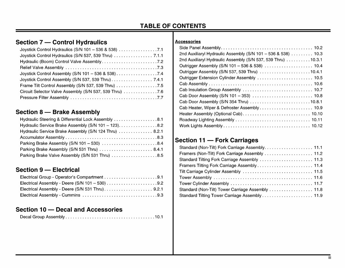 JLG Lull Telehandlers 844B ANSI Illustrated Master Parts List Manual ! (10709911) preview img 5