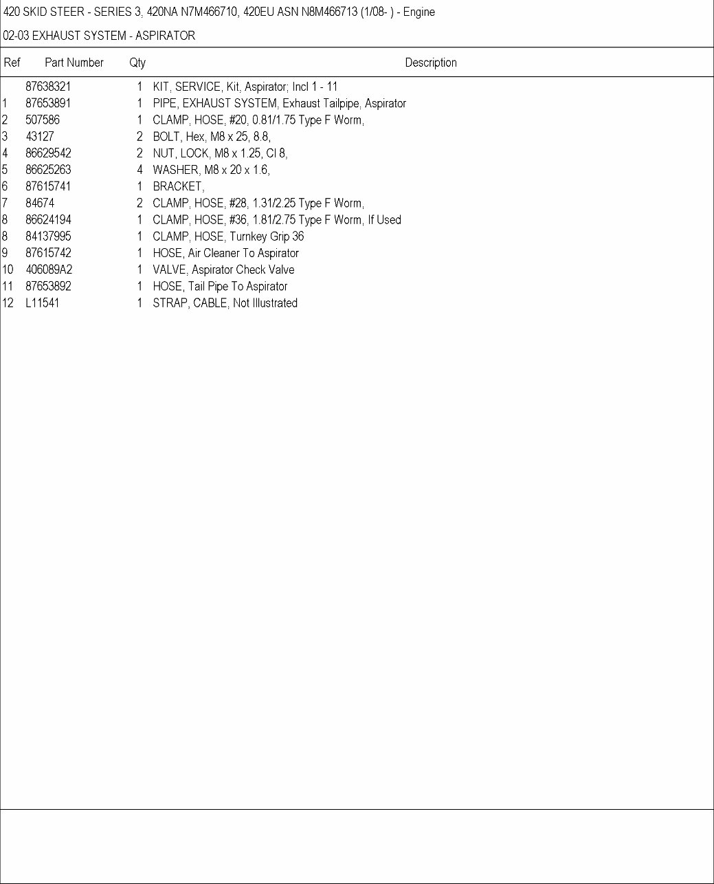 CASE 420 Series 3 Skid Steer Loader Parts Catalog Manual preview img 10