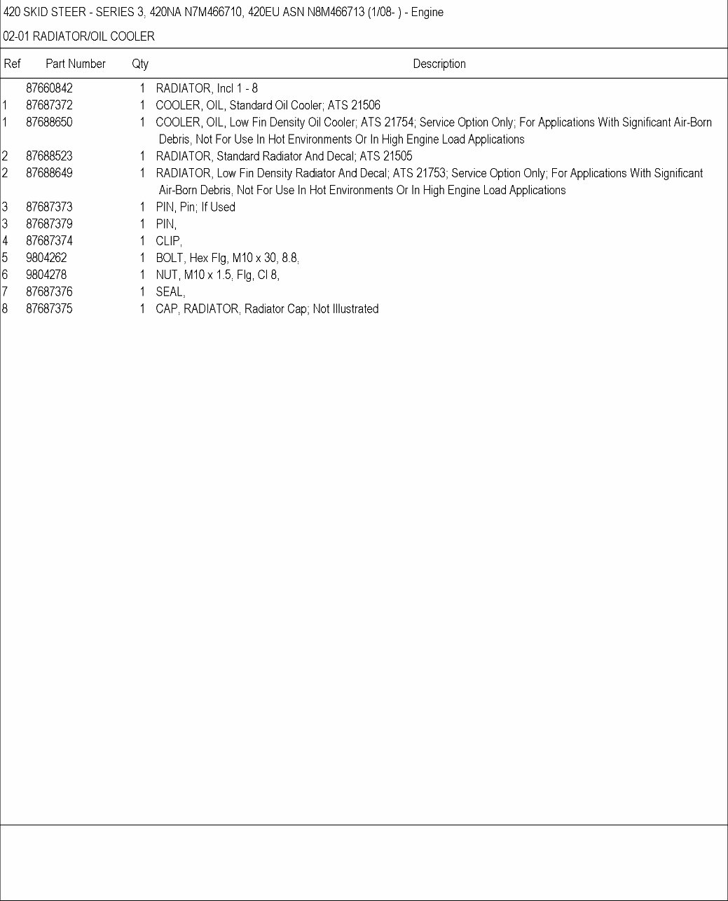 CASE 420 Series 3 Skid Steer Loader Parts Catalog Manual preview img 6