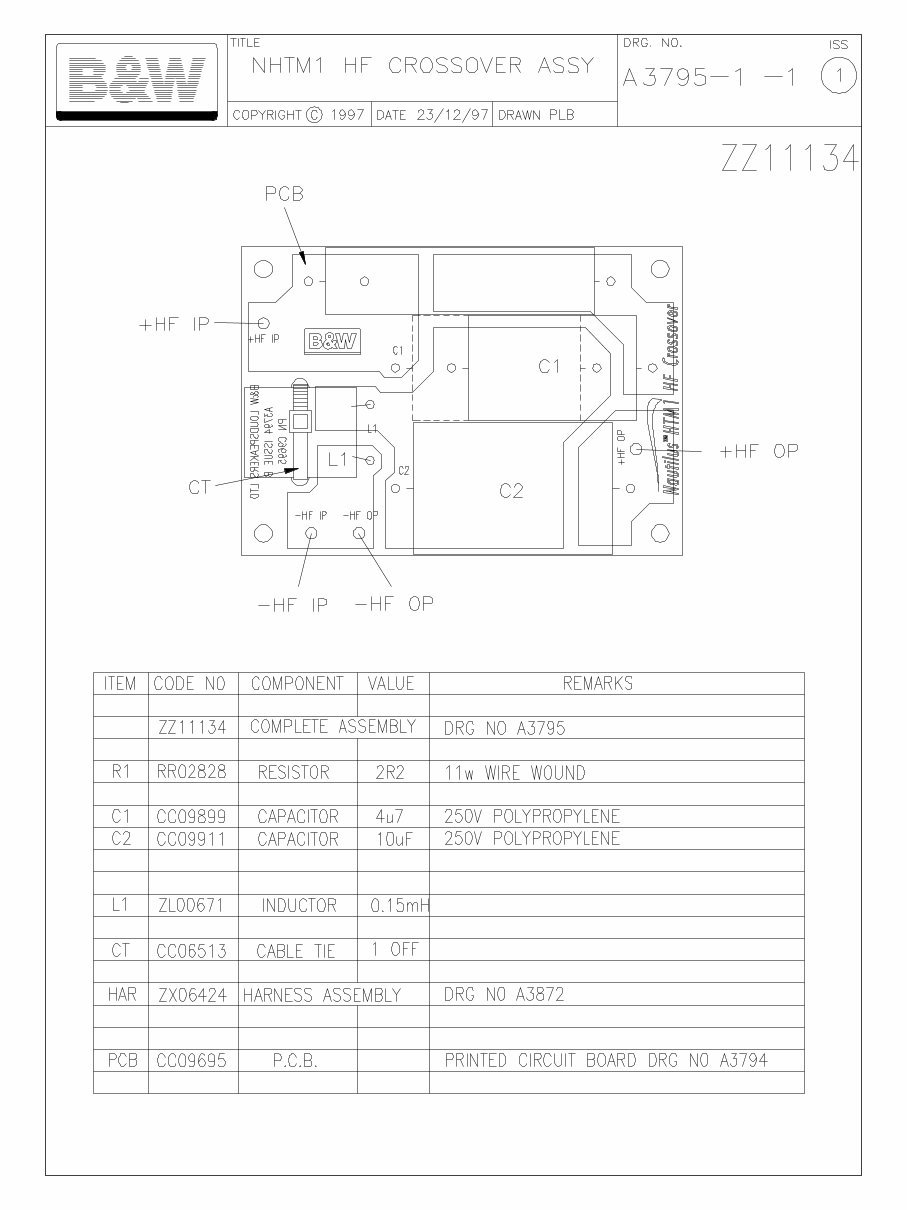 B&W N-HTM1 Bowers & Wilkins Nautilus , Service Manual preview img 10