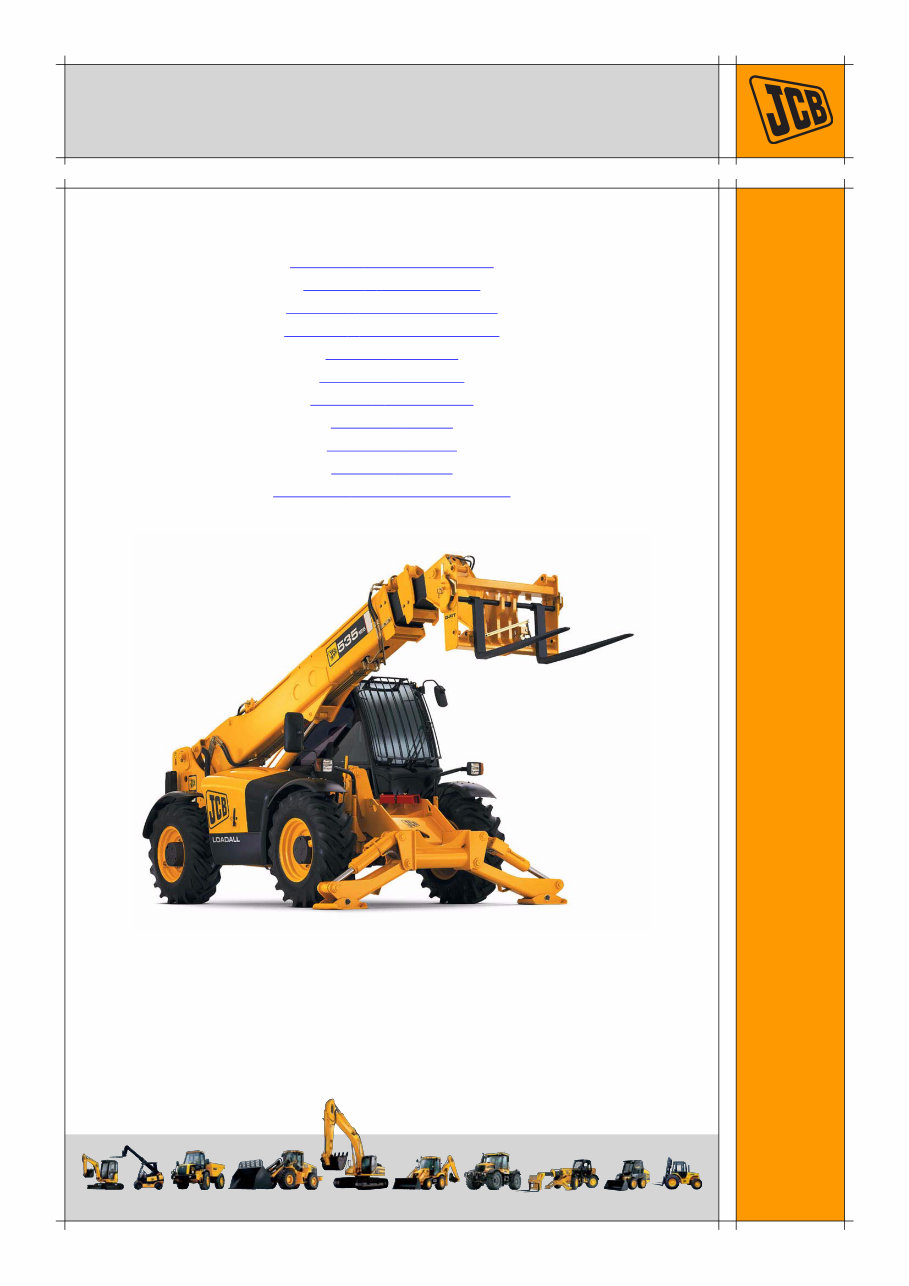 JCB 540-170, 550-140, 540-140, 550-170, 535-125 Hi Viz, 535-140 Hi Viz Telescopic Handler Service Repair Manual preview img 1