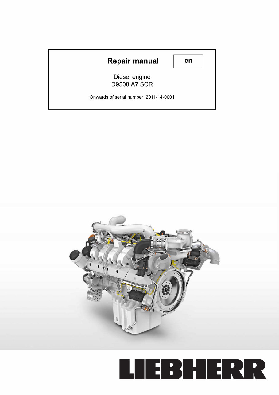 LIEBHERR D9508 A7 Diesel Engine Service Manual preview img 1