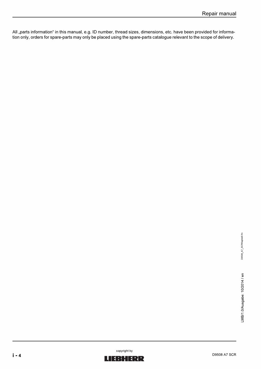 LIEBHERR D9508 A7 Diesel Engine Service Manual preview img 6
