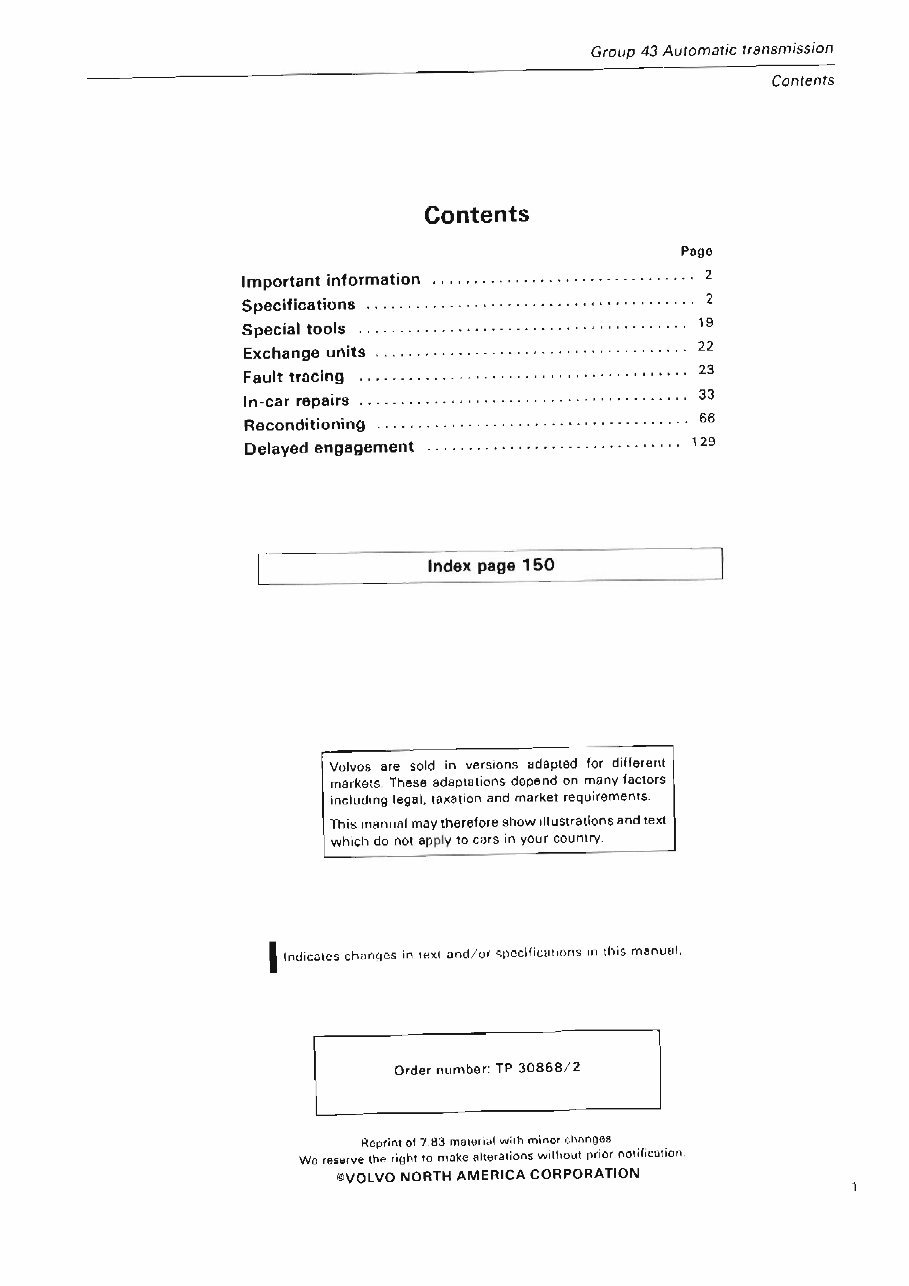 VOLVO Automatic Transmission Manual BW55 AW55 AW70 AW71 preview img 3