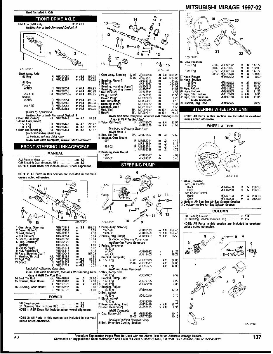 MITSUBISHI MIRAGE Parts Manual Catalog 1997-2002 preview img 7