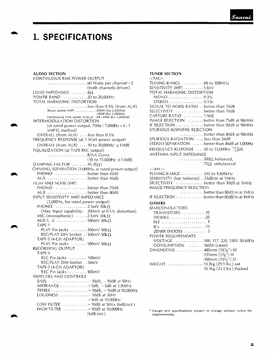 Sansui 881 Stereo Receiver Service Repair Manual preview img 3