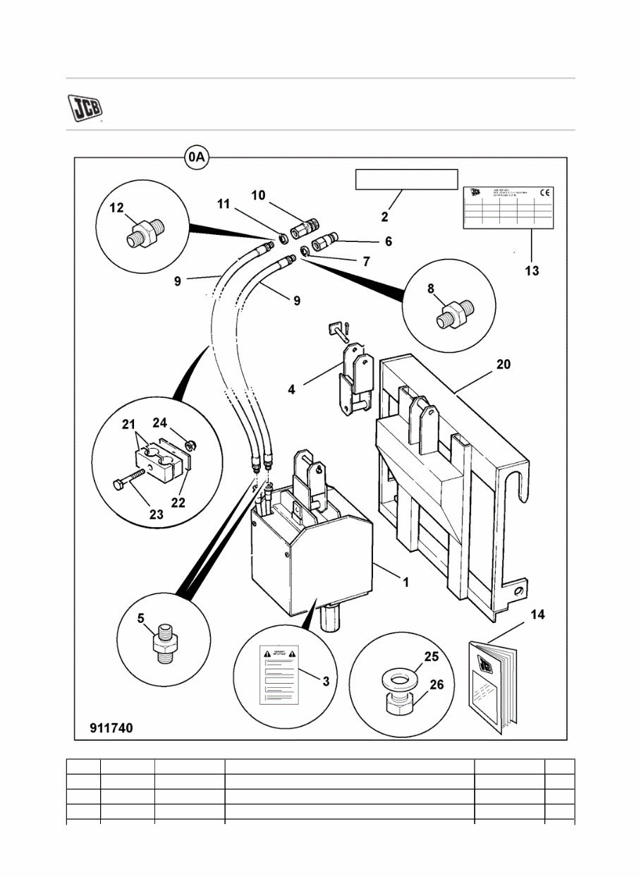 JCB 8016 MINI Crawler Excavator Parts Catalogue Manual (SN: 01155000-01155999, 01505500-01506499) preview img 9