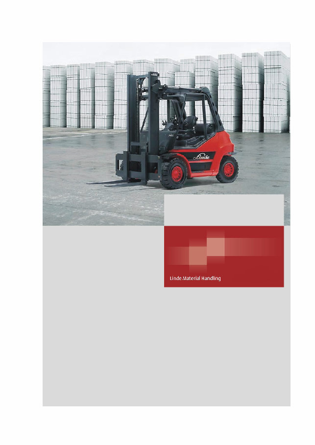Linde Diesel Forklift Truck H-Series Type 396: H50D, H60D, H70D, H80D Operating Instructions (User Manual) preview img 1