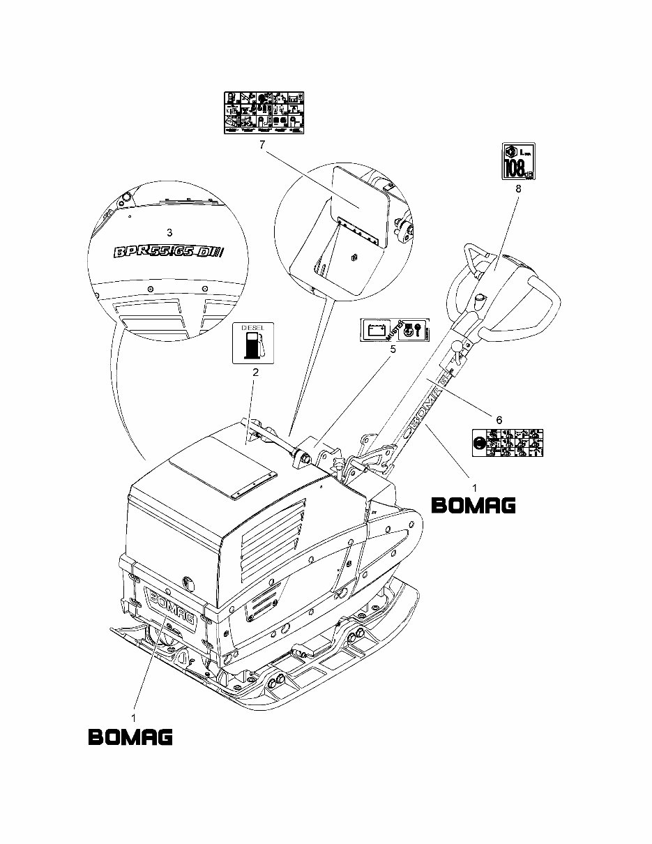 Bomag BPR55/65D Reversible VIBRATORY PLATES Service Parts Catalogue Manual SN101690341001-101690341525 preview img 10