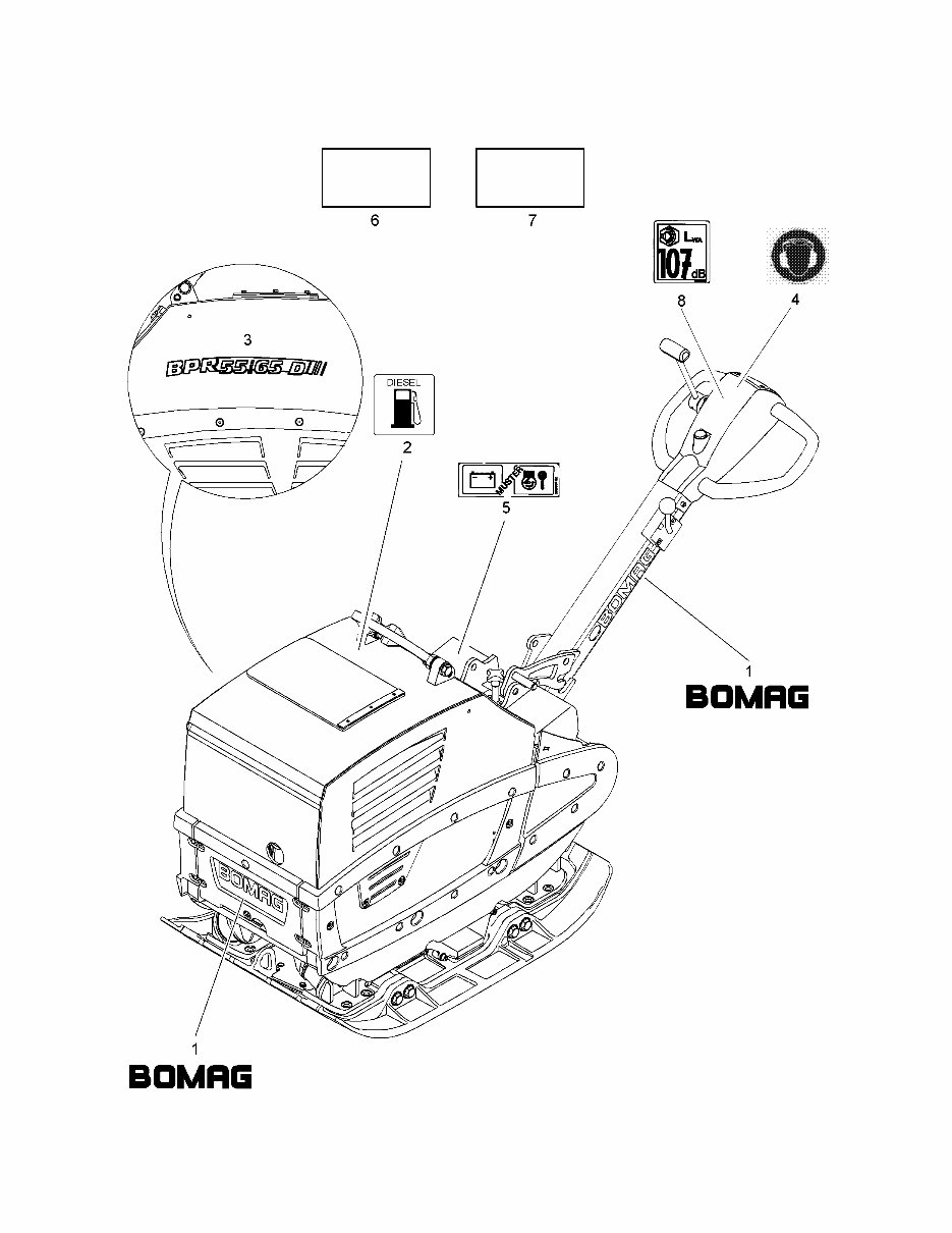 Bomag BPR55/65D Reversible VIBRATORY PLATES Service Parts Catalogue Manual SN101690341001-101690341525 preview img 6