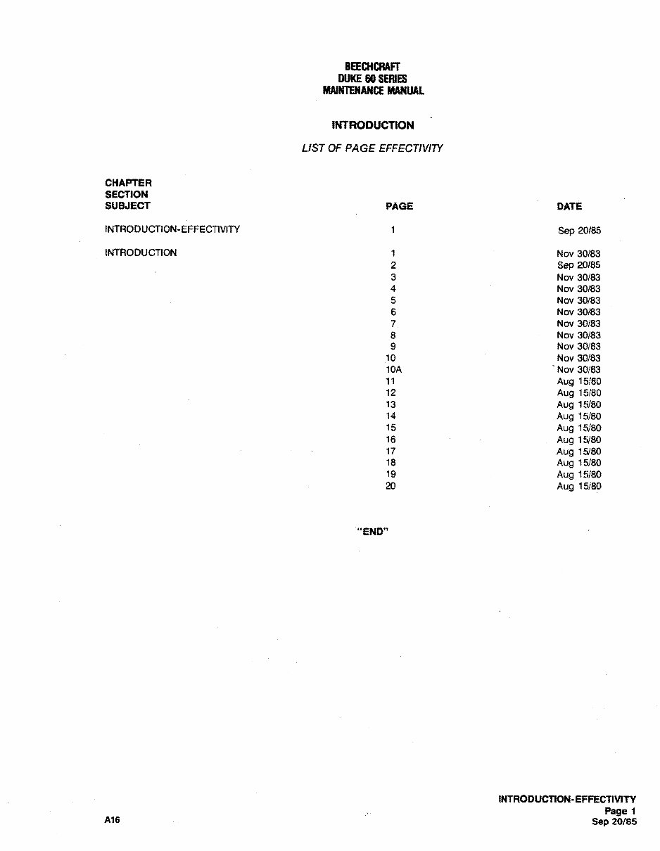 Beechcraft Duke 60, A60, B60 Aircrafts Maintenance Manual & Parts Catalog preview img 5