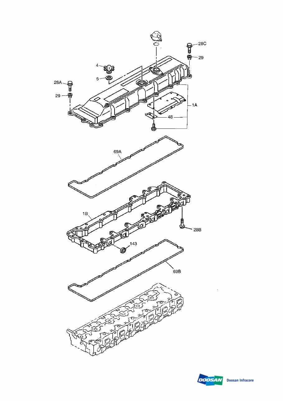 DAEWOO DOOSAN DX490LC-3 Crawler Excavator Service Parts Catalogue Manual preview img 3