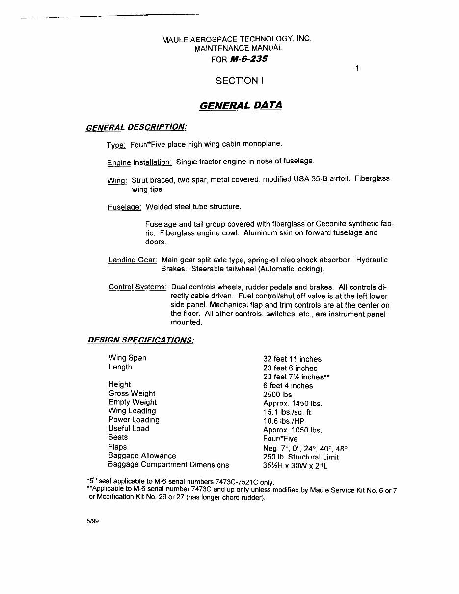 Maule M6 235 Maintenance manual Super Rocket preview img 4