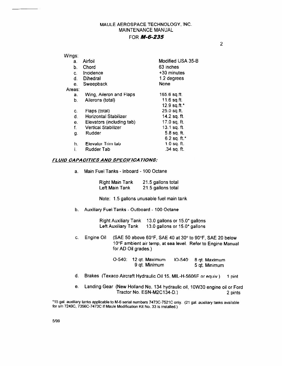 Maule M6 235 Maintenance manual Super Rocket preview img 5