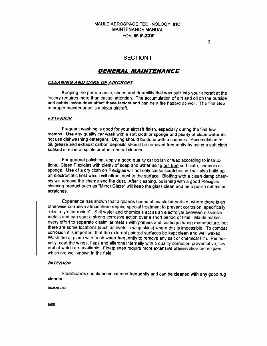 Maule M6 235 Maintenance manual Super Rocket preview img 6