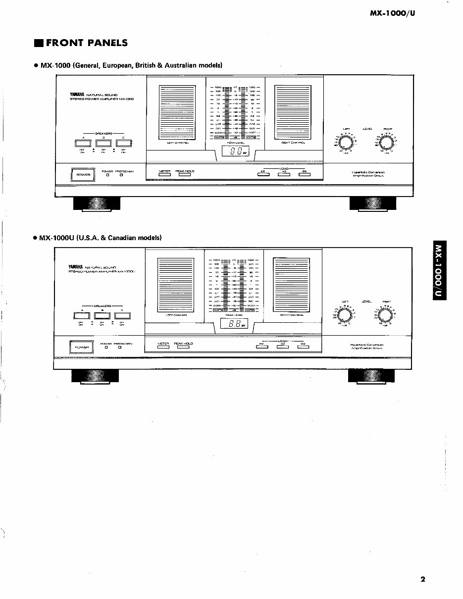 Yamaha mx1000 mx-1000 u power amplifier service manual full preview img 3