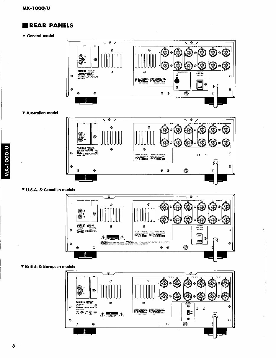 Yamaha mx1000 mx-1000 u power amplifier service manual full preview img 4