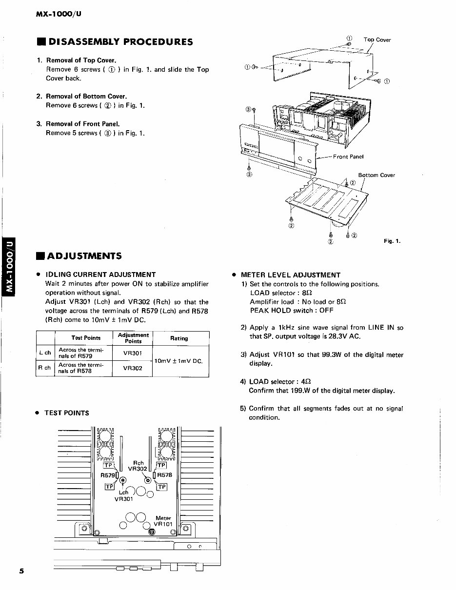 Yamaha mx1000 mx-1000 u power amplifier service manual full preview img 6