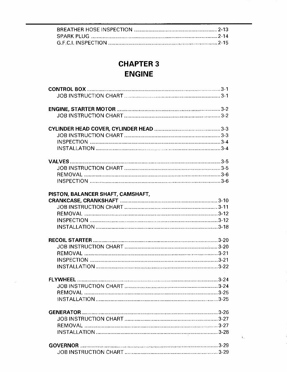 Yamaha Generator Inverter EF5200DE YG5200D Service Repair Manual preview img 4