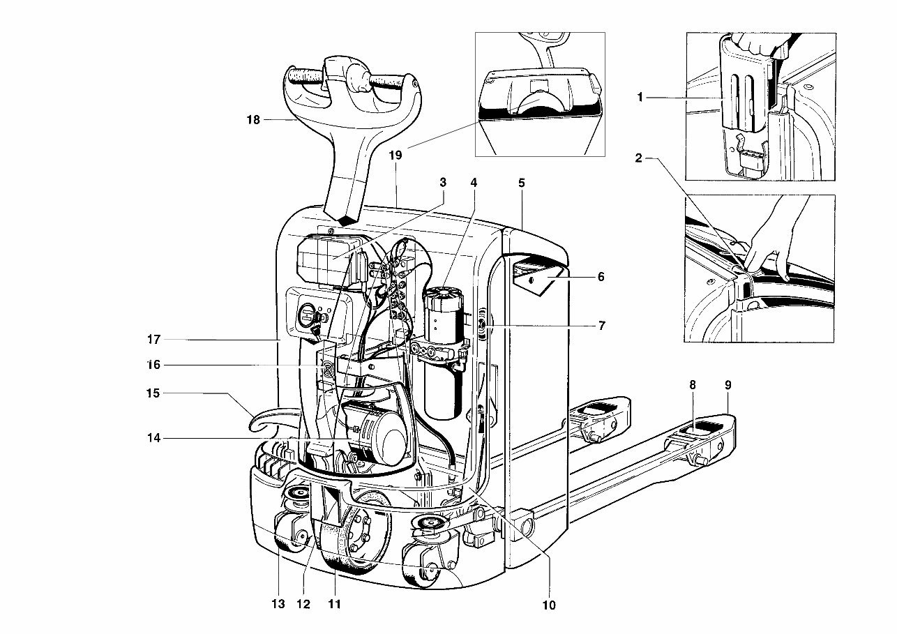 Linde Electric Pallet Truck Type 360: T16, T18, T20 Operating Instructions (User Manual) preview img 9