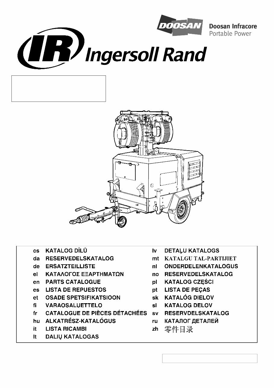 Doosan Lightsource V9 Light Tower operation & parts manual preview img 1
