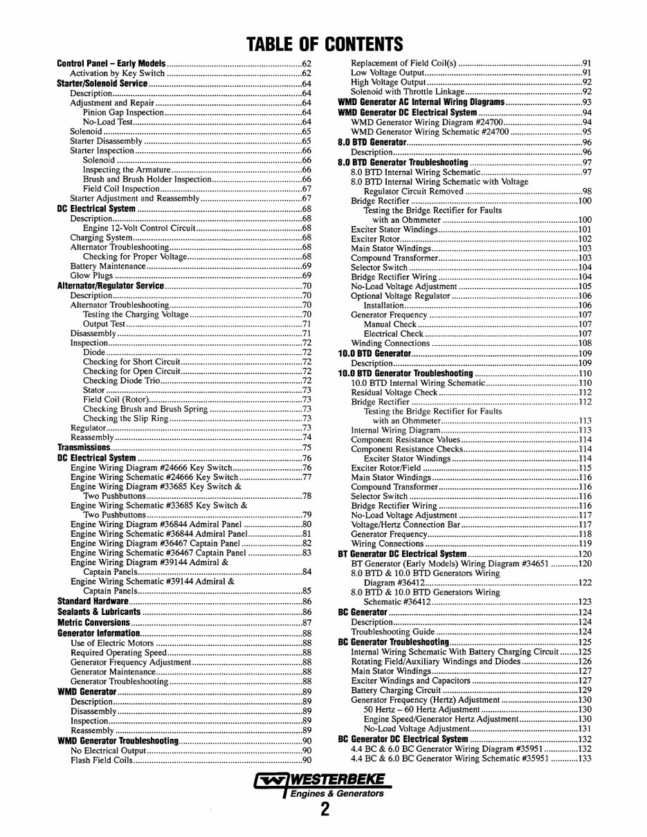 WESTERBEKE W-13 & W-18 Marine Diesel Engine Service Manual preview img 8