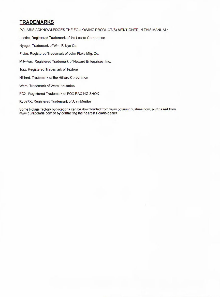2006-2014 Polaris 4-Stroke Snowmobile Service & Repair Manual preview img 5