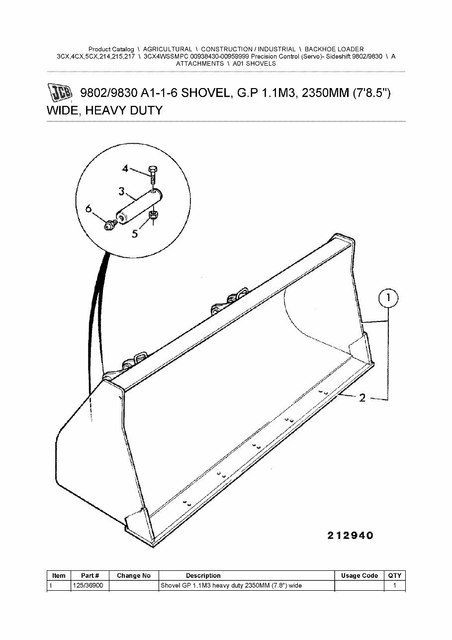 JCB 3CX 4WS SM PC BACKHOE Loader Parts Catalog Manual (SER. NUMBER 00938430-00959999) preview img 8