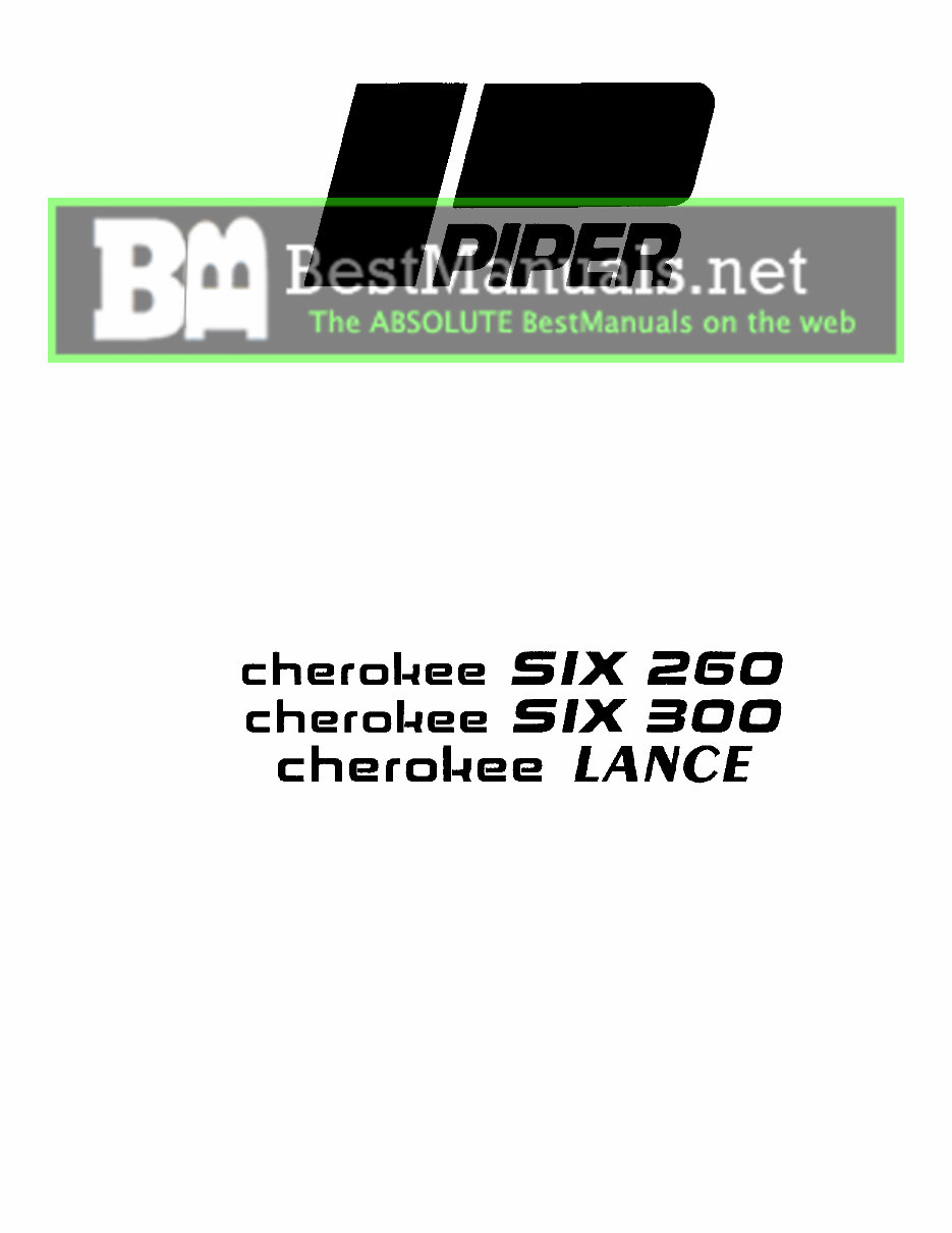 Piper Cherokee Aircraft Service & Repair Manual preview img 1