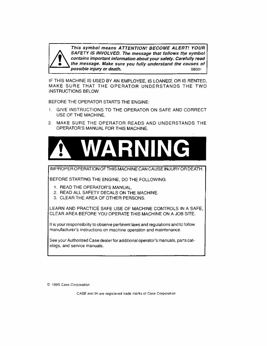 CASE IH 8440 ROUND BALER Operators Manual | eManualOnline