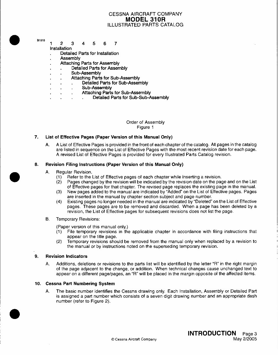 Cessna 310R IPC parts manual P533-15-12 310 R preview img 7