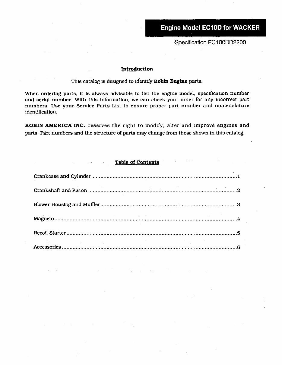 Robin EC10D parts manual preview img 3