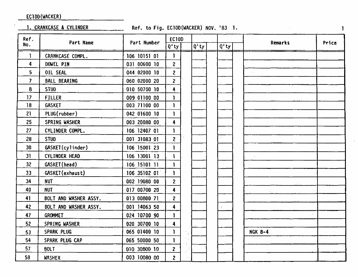 Robin EC10D parts manual preview img 5