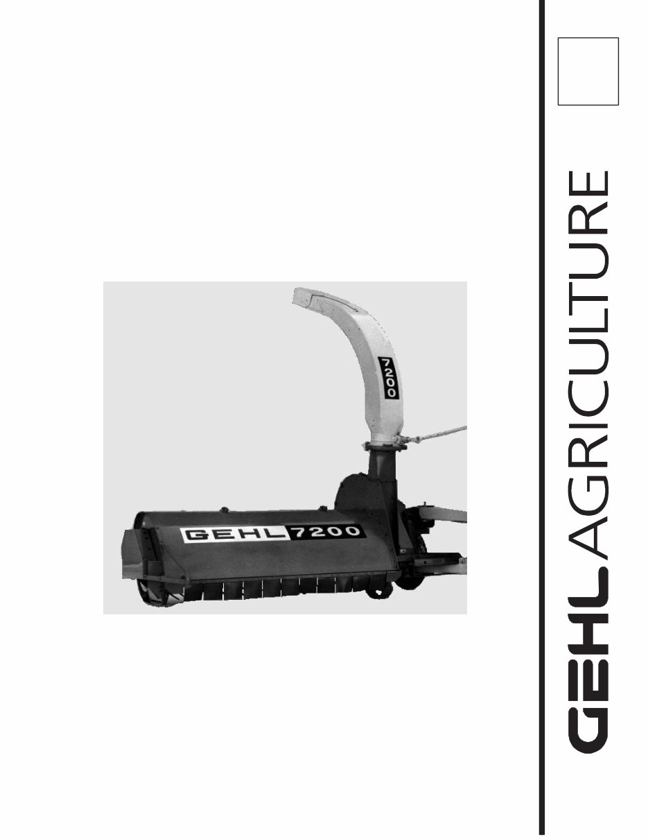 GEHL FC7200 Flail Chopper Parts Manual preview img 1