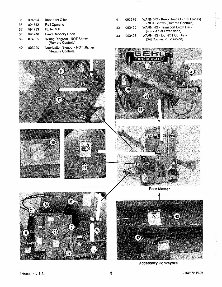 GEHL 125 MIX-All Parts Manual preview img 5