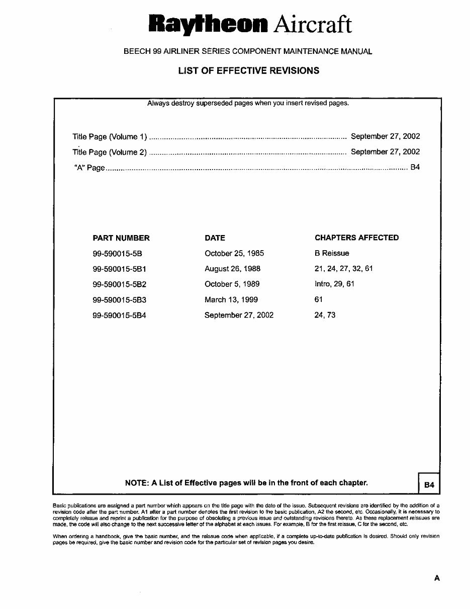 Beechcraft 99 Airliner Service Manual & Parts -6- Manuals - preview img 4