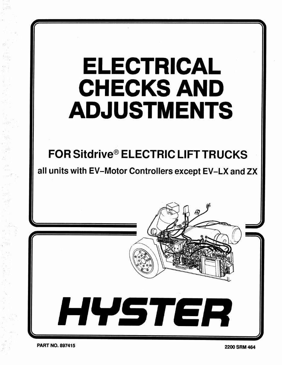 HYSTER B114 (E20B, E25B, E30BS) Electric Forklift Service Repair Manual + Parts Manual preview img 1