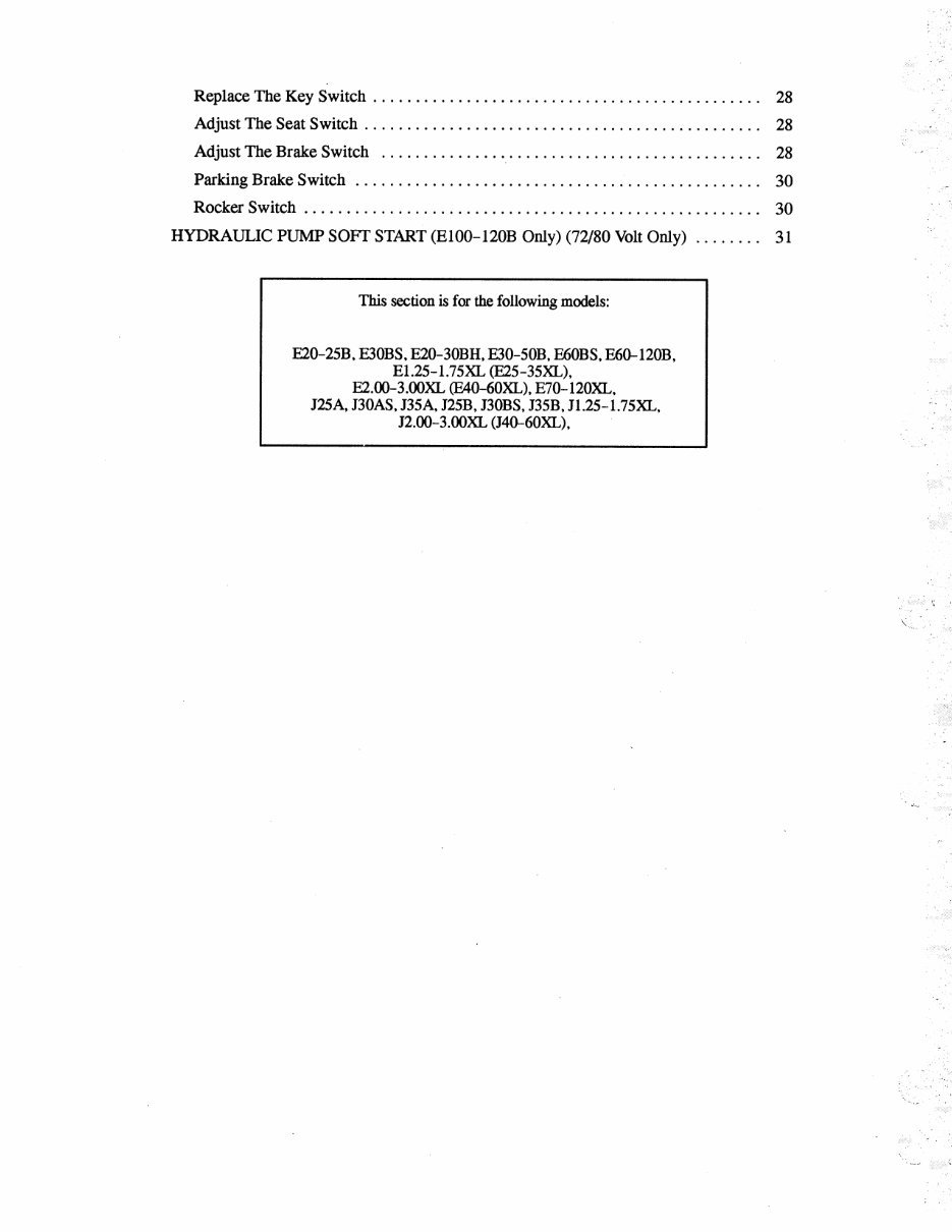 HYSTER B114 (E20B, E25B, E30BS) Electric Forklift Service Repair Manual + Parts Manual preview img 4