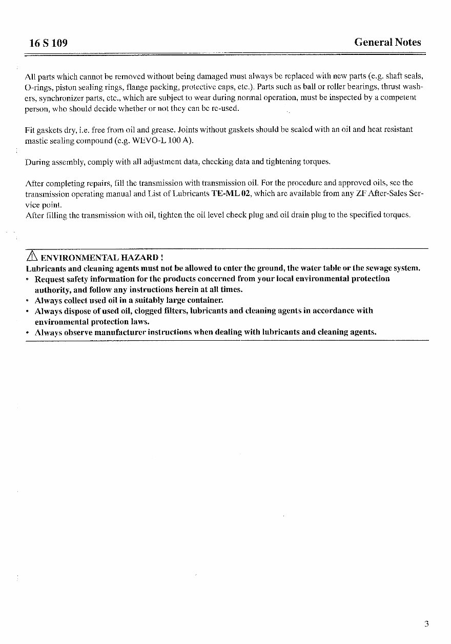 Renault Gearbox ZF 16 S 109 Workshop Manual preview img 5